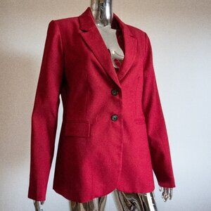 Red Blazer With Black Buttons